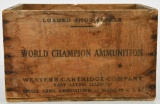 Vintage Western World Champion Wood Ammo Crate