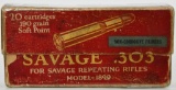 Collectors Box Of 6 Rounds Savage .303 & 5 Empty