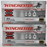 100 Rounds Of Winchester .45 Auto Ammunition