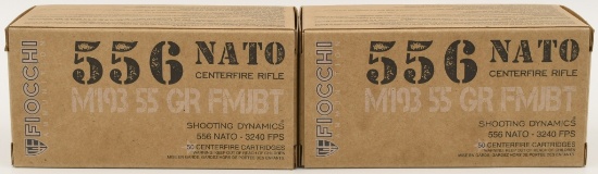 100 Rounds Of Fiocchi 5.56 NATO Ammunition