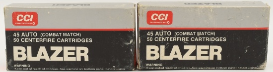 100 Rounds Of CCI Blazer .45 Auto Ammunition
