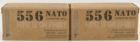 100 Rounds Of Fiocchi 5.56 NATO Ammunition