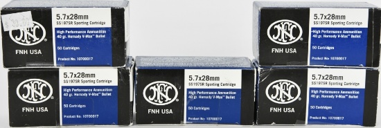 250 Rounds of FN FNH 5.7X28MM HP Ammo