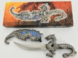 Athame Blue Dragon Pagan Ritual Dagger Wicca Knife