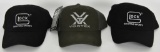 Lot of 3 Brand New Hats Glock & Vortex