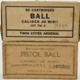 100 Rounds Of Ball M1911 .45 ACP Ammunition