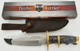 Timber Rattler Buffalo Joe BOWIE Knife w/Sheath