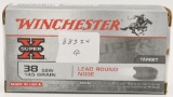 50 Rounds Of Winchester Super-X .38 S&W Ammo