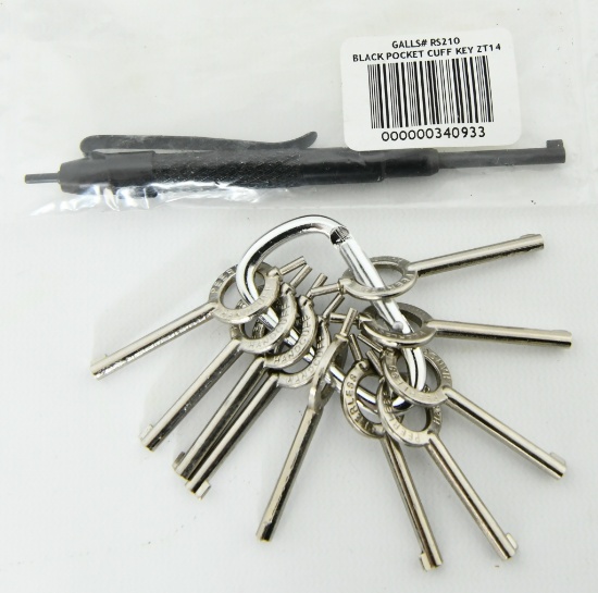 Galls Pocket Cuff Key & 10 Peerless keys
