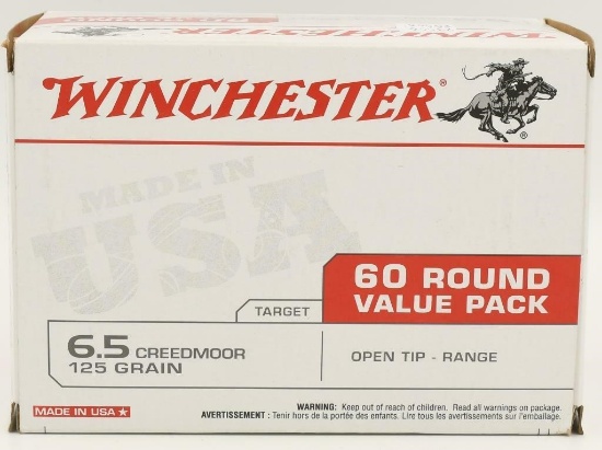60 Rounds Of Winchester 6.5 Creedmoor Ammo