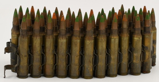 47 Rounds Belted Green & Orange Tip 5.56mm Ammo