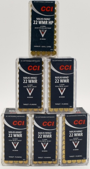 300 Rounds Of CCI Maxi-Mag .22 WMR Ammunition