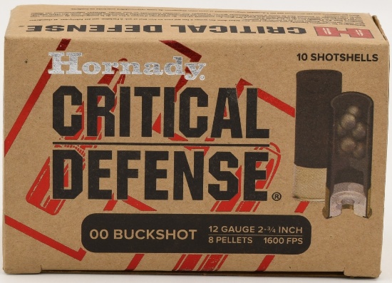 10 Rounds Hornady Critical Defense 12 Ga