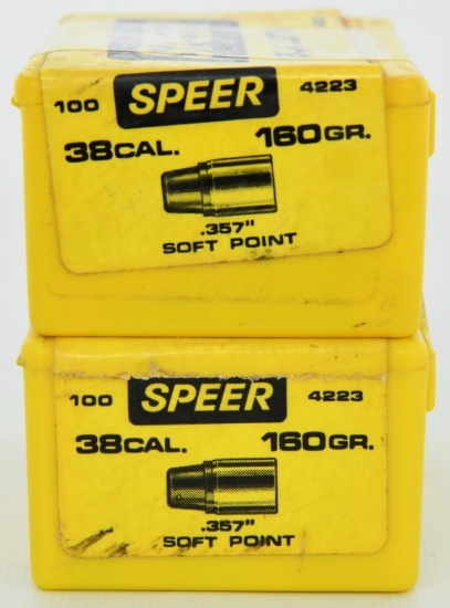 Approx 200 Ct Speer .38 Cal 160 Gr Soft Point