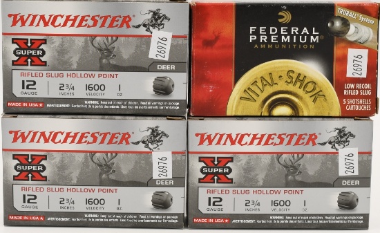 20 Rounds Of 12 Ga Rifled Slug Shotshells