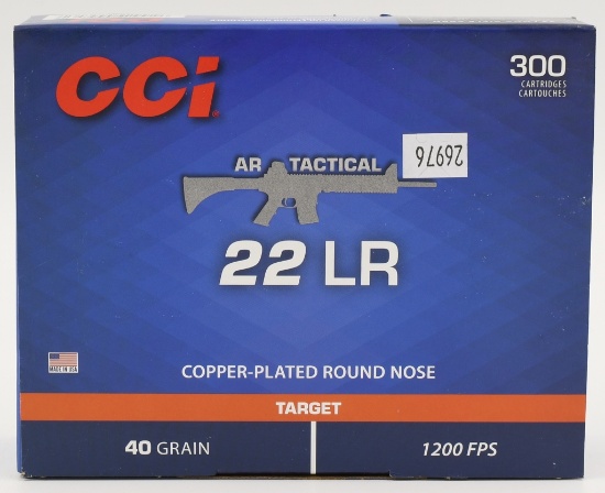 300 Rounds Of CCI AR Tactical .22 LR Ammunition