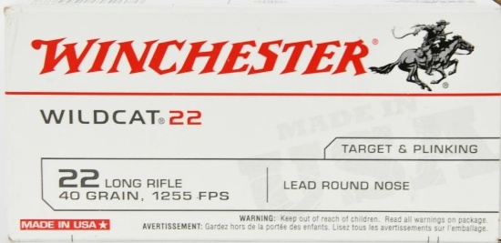 500 Rounds Of Winchester Wildcat .22 LR Ammo