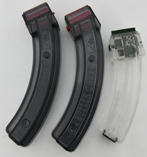 (3) .22 cal Magazines 2 are 25 rd one is 30 rd