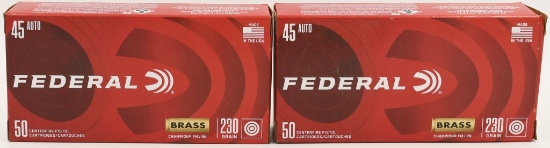 100 Rounds Of Federal Champion .45 Auto Ammo