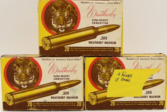 4 Rounds Of Weatherby .300 WBY & 55 Empty Brass