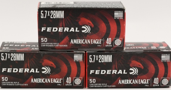 150 Rounds Federal American Eagle 5.7 x 28mm