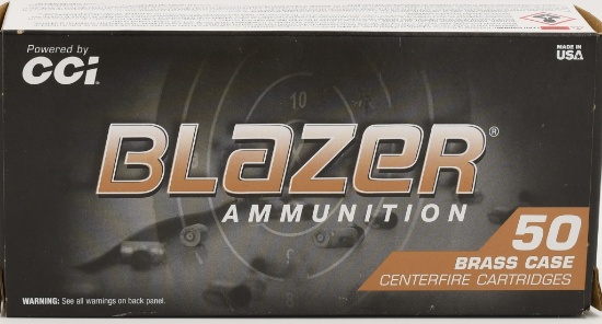 50 Rounds Of Blazer Brass 9mm Luger Ammunition
