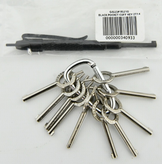 Galls Pocket Cuff Key & 10 Peerless keys