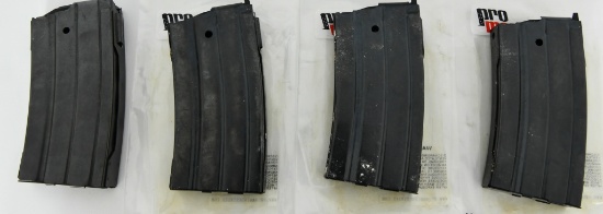(4) Ruger Mini-14 .223 Steel Mags 20 rd