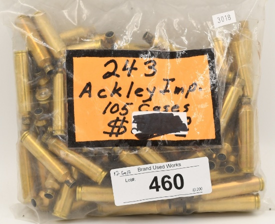 Approx 105 Ct Of .243 Ackley IMP Empty Brass