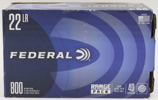 800 Round Range Pack Of Federal .22 LR Ammo