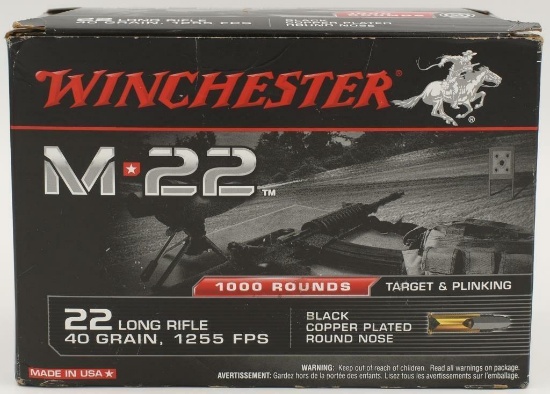1000 Rounds Winchester M-22 .22 LR Ammunition
