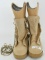 New Pair Of Wellco Tan Military Boots Size 11.5R