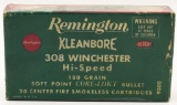 20 Rounds of Remington Kleanbore .308 Winchester