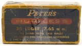 Rare Collectors Box Of Peters .30 Luger Ammo