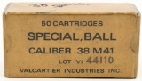 Collectors Box Of 30 Rds .38 Caliber M41 Ammo