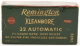 Collectors Box of 50 Rds Remington .32 Auto Ammo