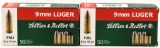 100 Rounds Of Sellier & Bellot 9mm Luger Ammo