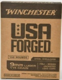 150 Rounds Winchester USA Forged 9mm Luger