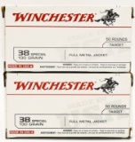 100 Rounds Of Winchester .38 SPL Ammunition
