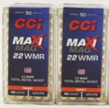 100 Rounds Of CCI Maxi-Mag .22 WMR Ammunition