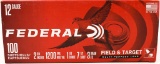 100 Rounds Of Federal 12 Ga Shotshells