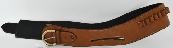 Brown Leather Buscadero Belt & Ammo Loops