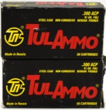 100 Rounds Of TulAmmo .380 ACP Ammunition