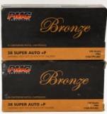 100 Rounds PMC Bronze .38 Super Auto+P Ammo