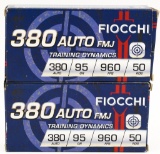 100 Rds Fiocchi Shooting Dynamics .380 ACP Ammo