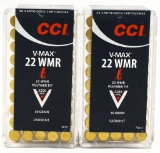 100 Rounds Of CCI Varmint .22 WMR Ammunition 30