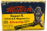 20 Rounds of Western Super-X .375 H&H Mag Ammo