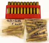 25 Rounds Of .22-250 & 10 Empty 25-06 Brass