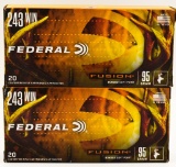 40 Rounds Of Federal .243 Win Ammunition