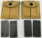 Lot of 4 M1 Carbine .30 Cal Mags With Pouches